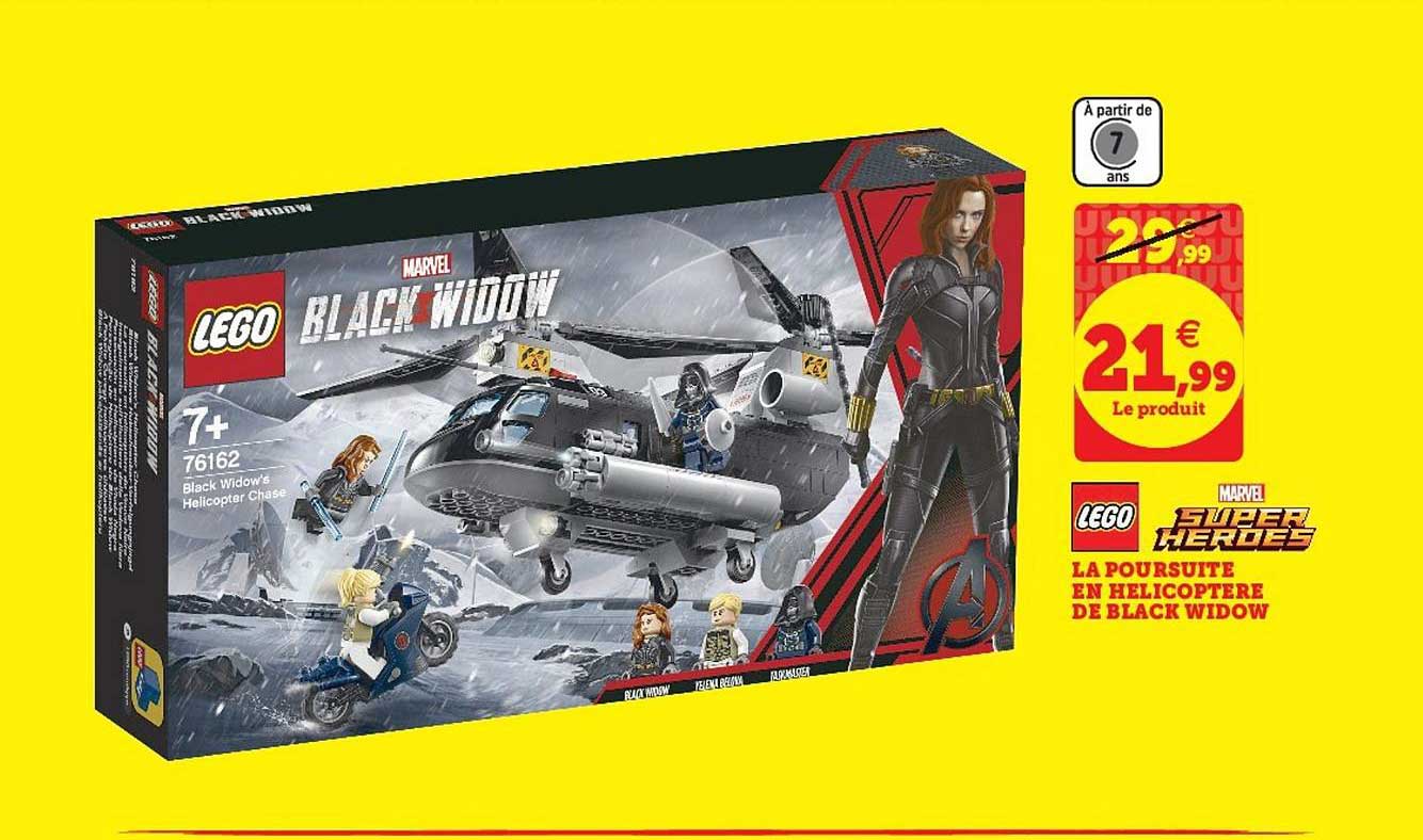 La Poursuite En Helicoptère De Black Widow Lego Super Herdes