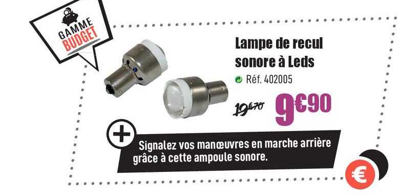 lampe de recul sonore à leds