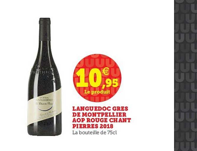 languedoc grès de montpellier aop rouge chant pierres 2018