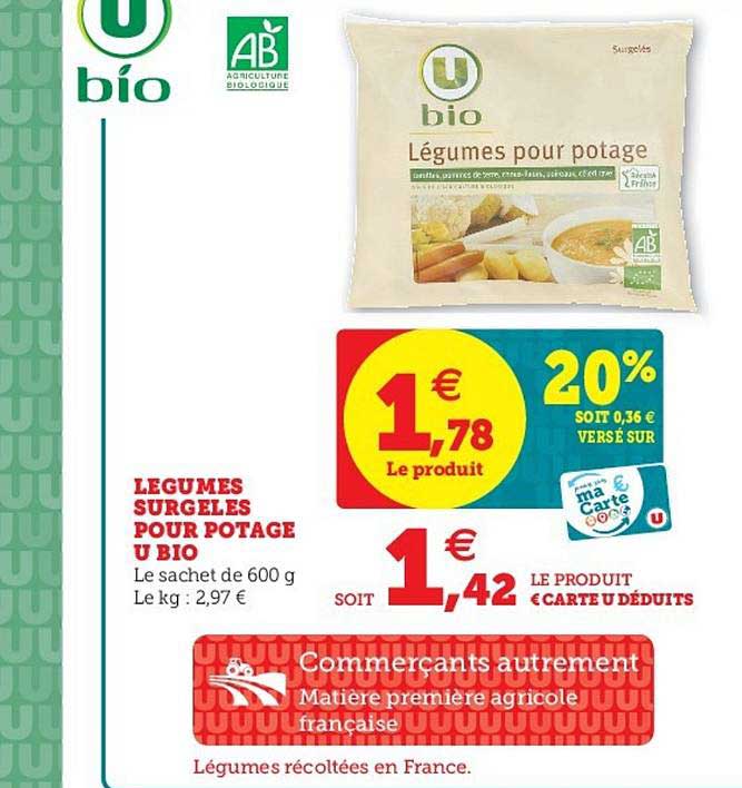 Légumes Surgelés Pour Potage U Bio
