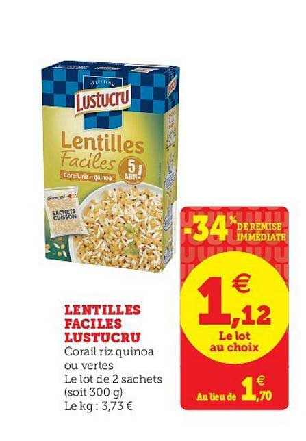 lentilles faciles lustucru