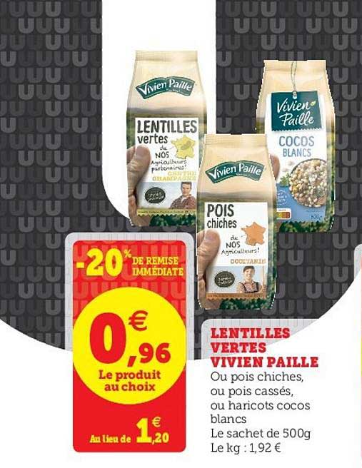 lentilles vertes vivien paille