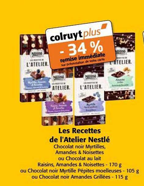 les recettes de l'atelier nestlé