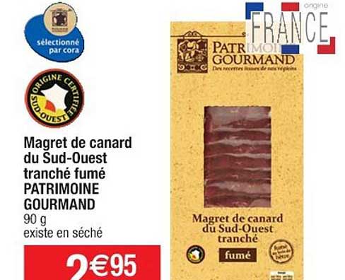 magret de canard du sud ouest tranché fumé patrimoine gourmand