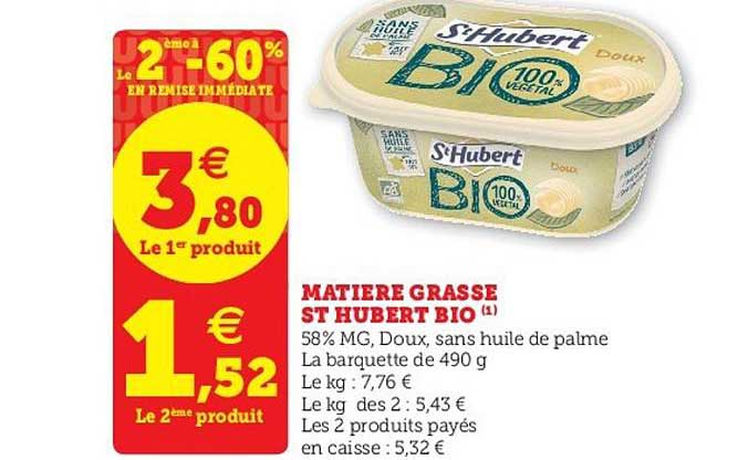 matière grasse st hubert bio