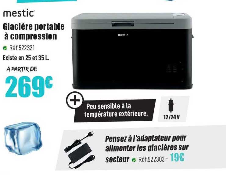 mestic glacière portable à compression