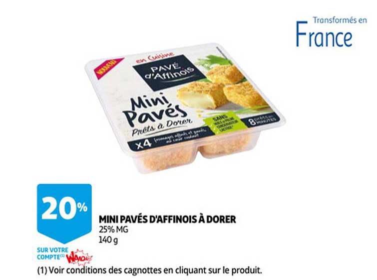 mini pavés d'affinois à dorer