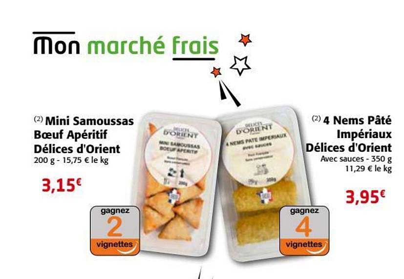 Mini Samoussas Bœuf Apéritif Délices D'orient 4 Nems Pâté Impériaux Délices D'orient