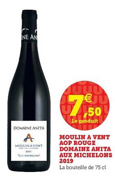 Moulin à Vent Aop Rouge Domaine Anita Aux Michelons 2019