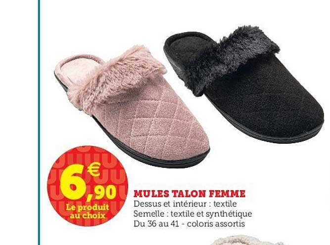 mules talon femme