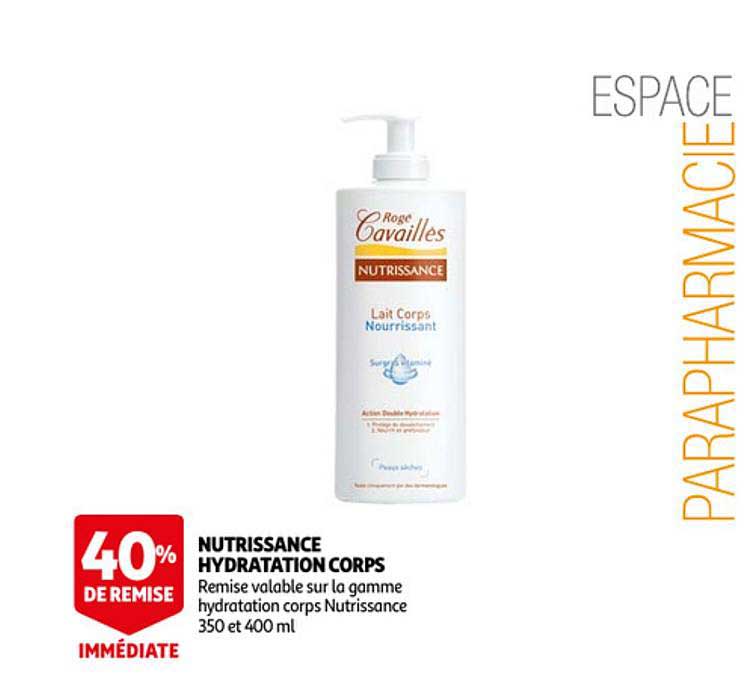 nutrissance hydratation corps 40% de remise immédiate