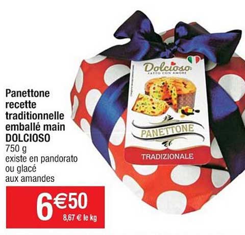 panettone recette tradionnelle emballé main dolcioso