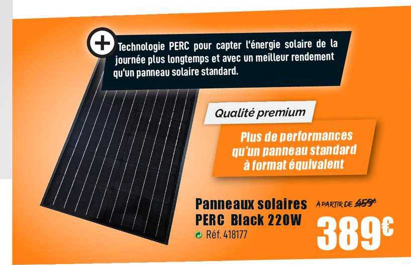 panneaux solaires perc black 220w