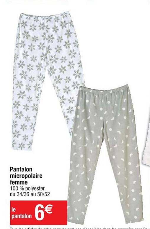 pantalon micropolaire femme