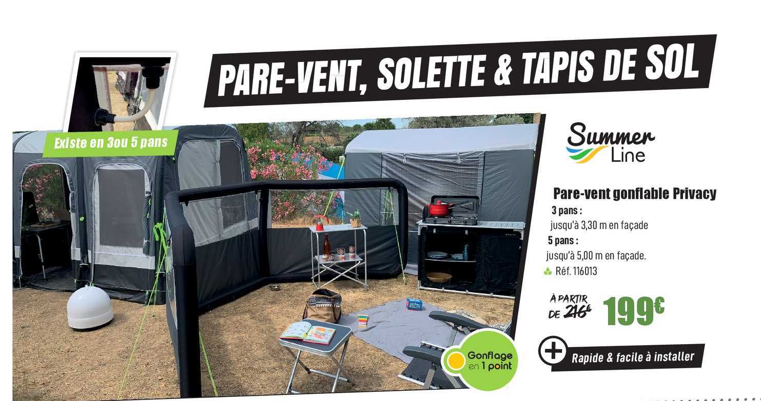 pare vent gonflable privacy summer line