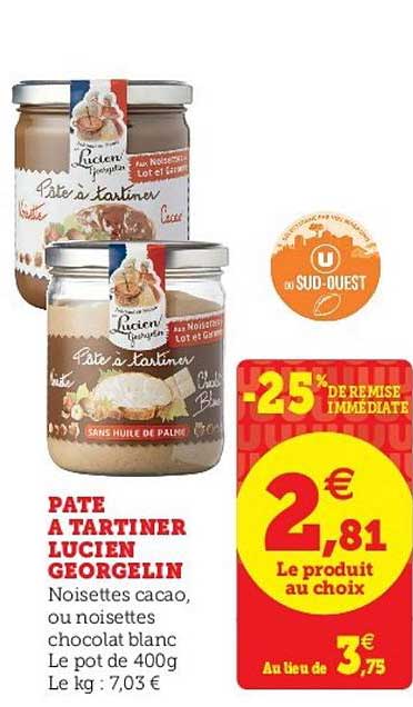 pâte à tartiner lucien georgelin