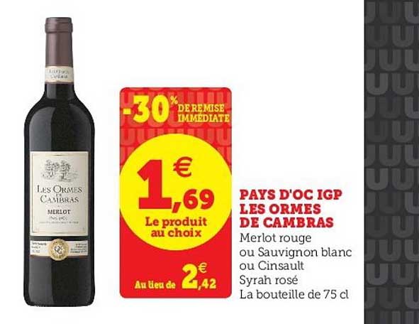 Pays D'oc Igp Les Ormes De Cambras