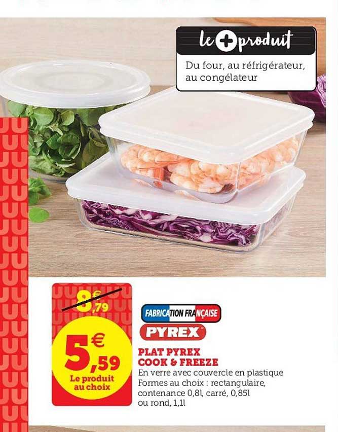 plat pyrex cook & freeze