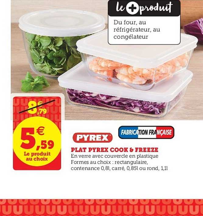 plat pyrex cook & freeze