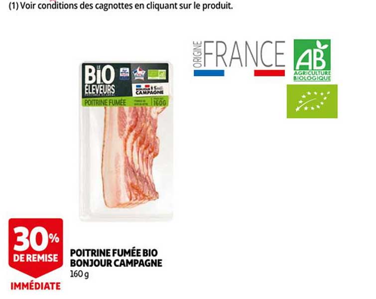Poitrine Fumée Bio Bonjour Campagne 30% De Remise Immédiate