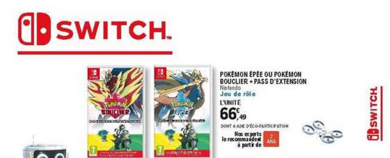 pokémon épée ou pokémon bouclier + pass d'extension
