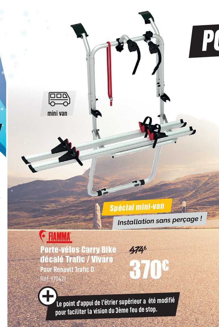 porte vélos carry bike décalé trafic vivaro fiamma