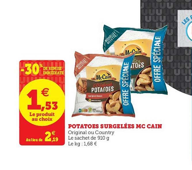 potatoes surgelées mc cain