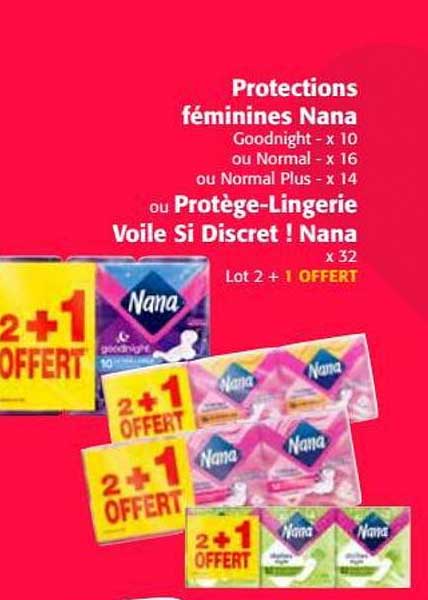 protections féminines nana ou protège lingerie voile si discret ! nana