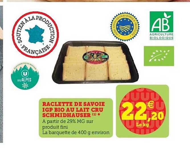 Raclette De Savoie Igp Bio Au Lait Cru Schmidhauser