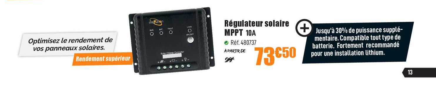 régulateur solaire mppt 10a