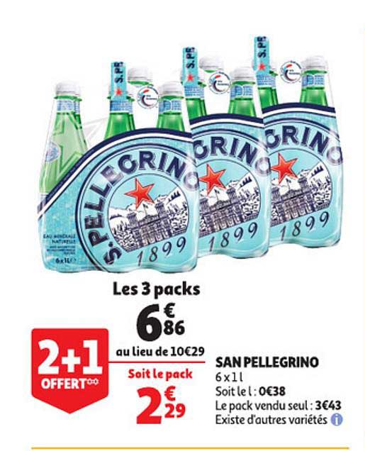 san pellegrino 2+1 offert