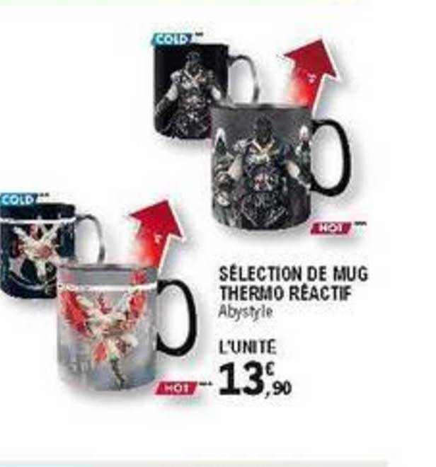 sélection de mug thermo réactif