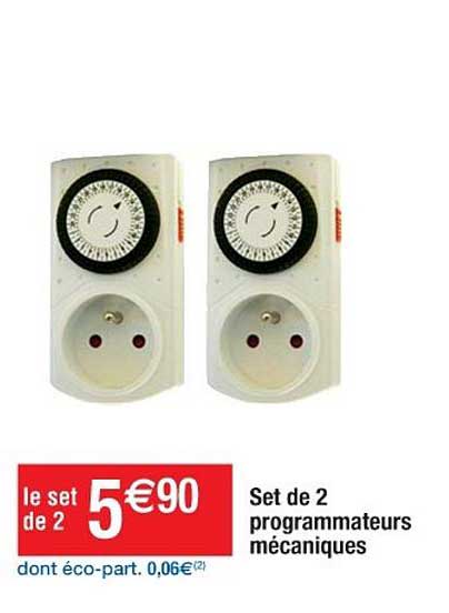 set de 2 programmateurs mécaniques