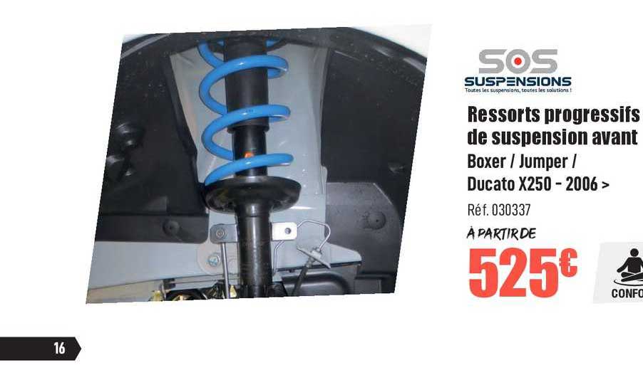 sos suspension ressorts progressifs de suspension avant boxer jumper ducato x250 2006