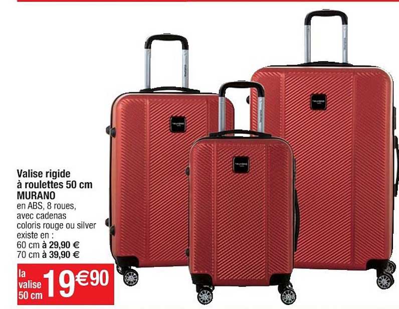 valise rigide à roulettes 50 cm murano