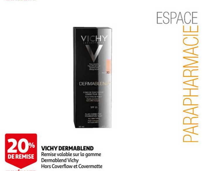 vichy dermablend 20% de remise immédiate