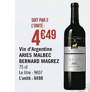 vin d'argentine aries malbec bernard magrez