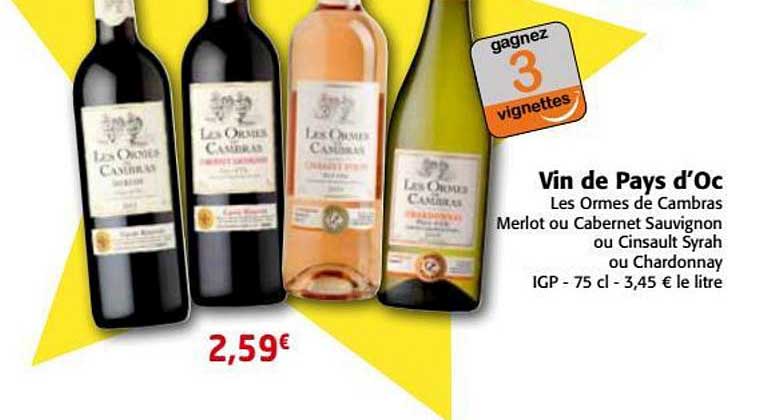 vin de pays d'oc les ormes de cambras