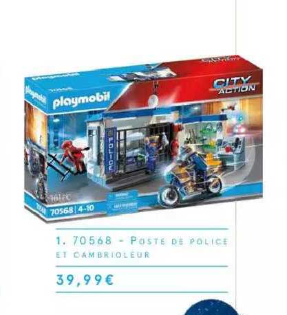 70568 - poste de police et cambrioleur playmobil