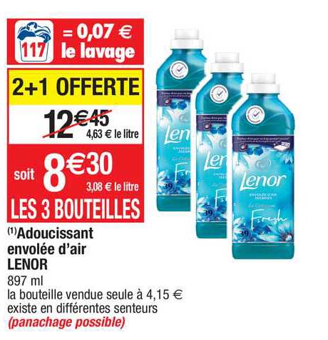 adoucissant envolée d'air lenor