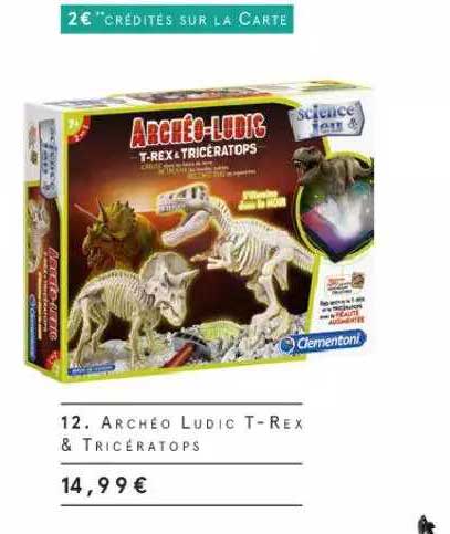 archéo ludic t-rex & tricératops