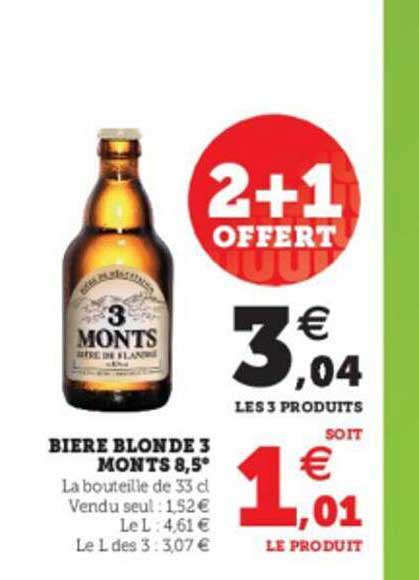 bière blonde 3 monts 8,5°