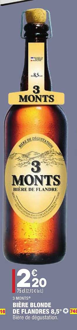 bière blonde de flandres 8,5° 3 monts