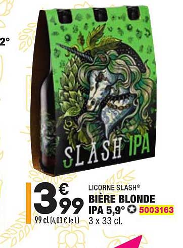 bière blonde ipa 5,9° licorne slash®