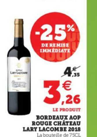 bordeaux aop rouge château lary lacombe 2018