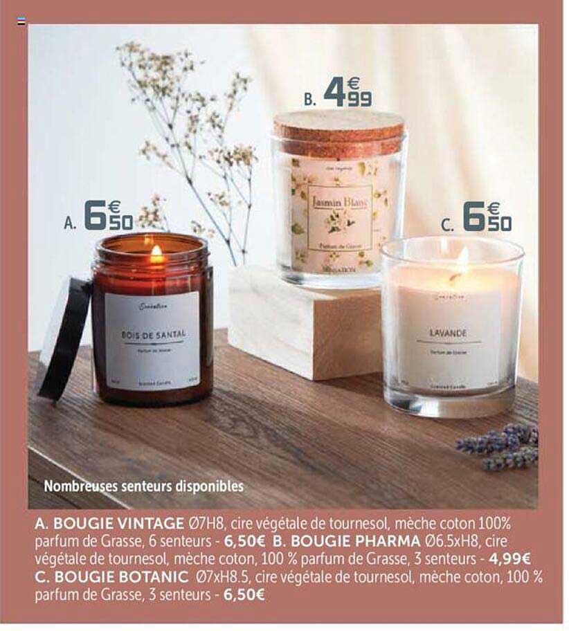 bougie vintage, bougie pharma, bougie botanic