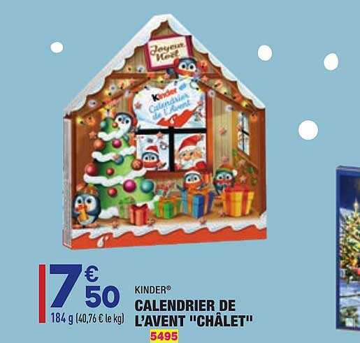 calendrier de l'avent "châlet" kinder®