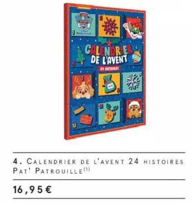 calendrier de l'avent 24 histoires pat' patrouille