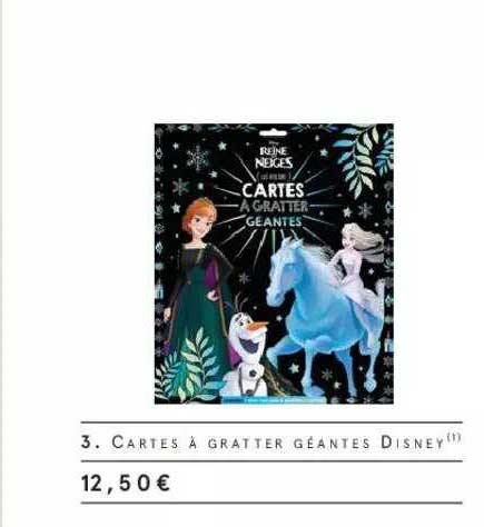 cartes à gratter géantes disney