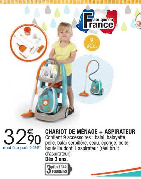 Chariot De Ménage + Aspirateur